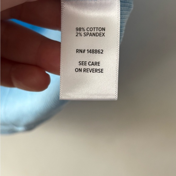 Torrid Light Blue Ribbed Top - Picture 6 of 6